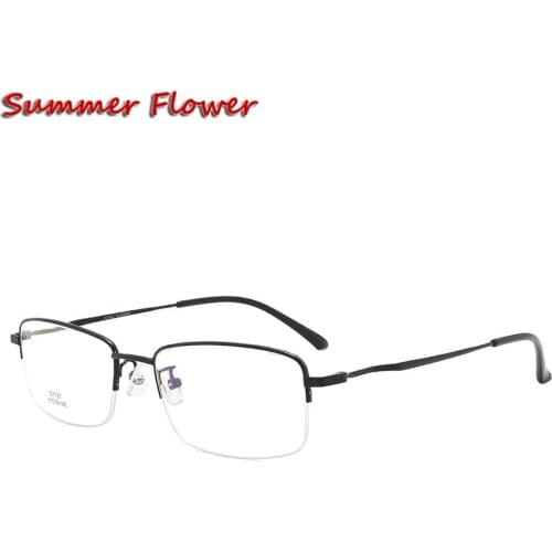 Prescription Glasses Frame Men Simple Design Optical Eyewear Light Weight Stylish Trend Semi Rimmed Glass