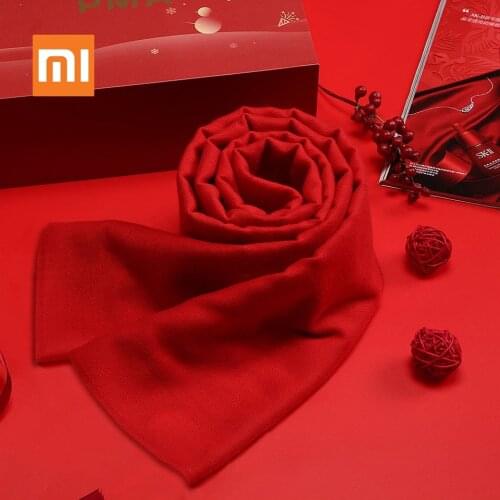 Original Xiaomi PMA Red Winter Scarf Graphene Heating Scarves 3 Gear Adjustable Fashion USB Interface Women Men Soft Warm Scarf