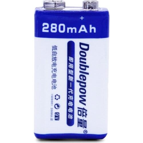 9V 280mAh Rechargeable Battery Ni-MH Bateria for Wireless Microphone Instrument Multimeter Flashlight Rechargeable Batteries