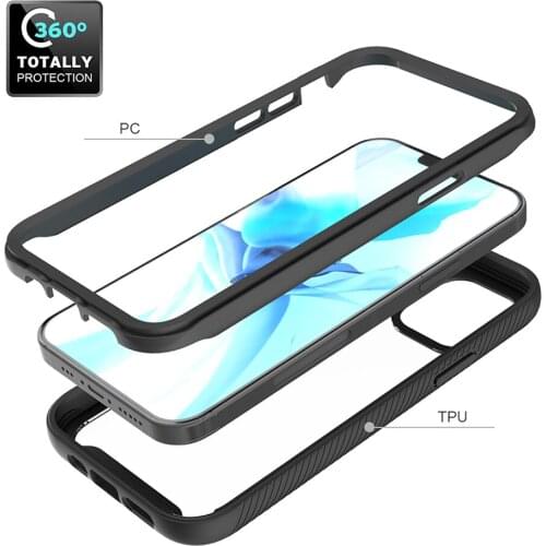 360 Full Body Shockproof Phone Case for iPhone 11 12 Pro Max XR XS Max 6 6S 7 8 Plus X Transparent Armor Hybrid Protect Cover