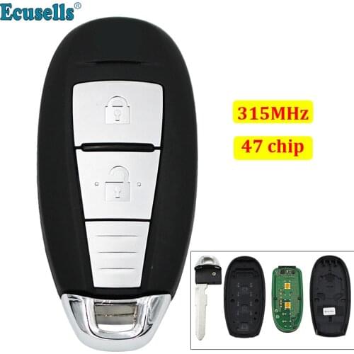 OEM 2 Buttons 315MHZ 47 chip Smart Card keyless entry remote key fob for SUZUKI Vitara SX4 SWIFT with insert key