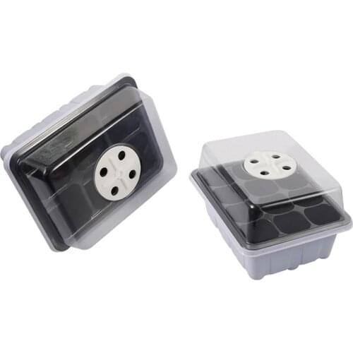 Seeding Box with Breathable Holes Plants Succulents Germination Box Mini Greenhouse Nursery Pots With Transparent Cover 15 Pcs