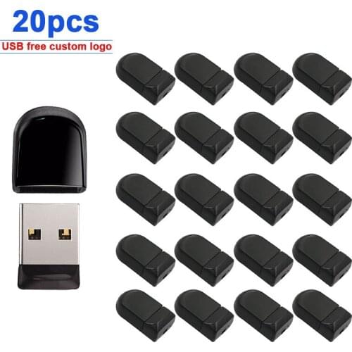20pcs/lot Super Mini USB2.0 Flash Drive 4GB 8GB 16GB 32GB 64GB Pendrive Metal Waterproof High Speed Memory Stick U Disk for Gift