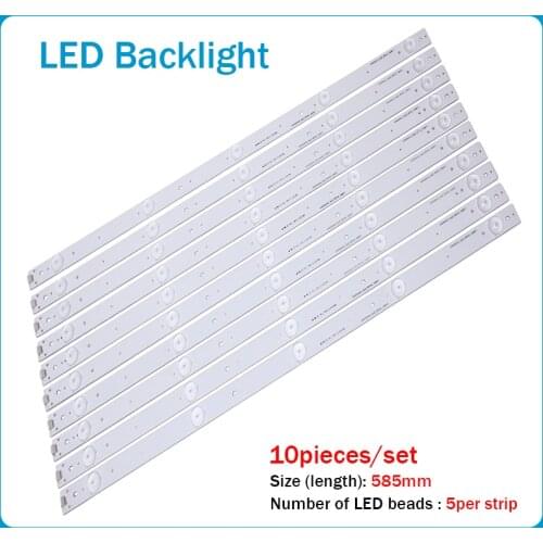 LED Backlight strip 5 Lamp For Hisense 55" TV LED55EC290N SVH550AC3 55K220PWG LED55K1800 55H6B 55H5C LC-55LB481U NS-55D510NA17