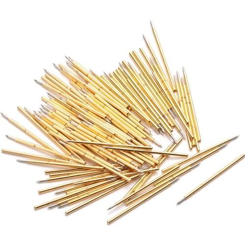 Test Pin Convenient And Durable Metal Probe 100 / Bag Safety Detection Needle Cover Length 12.5mm Needle Seat Spring P058-J