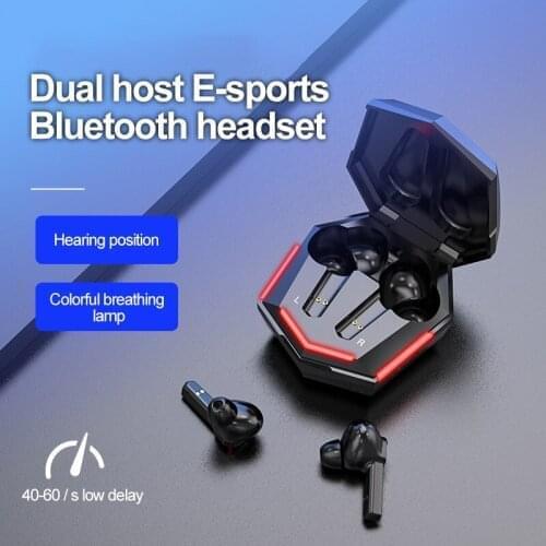 TWS Bluetooth Wireless Low Latency Headphones with Mic Bass 3D stereo Sports Waterproof Earphones Touch Control Headsets Earbuds