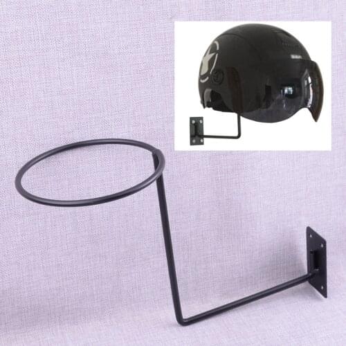 Universal Black Hat Helmet Stand Holder Hanger Rack Storage Display Support Bracket Fit For Motorcycle Wall Mount