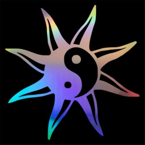 Yin and Yang Sun JDM Sticker Motorcycle Car Vinyl Laptop Window Wall Truck Decal