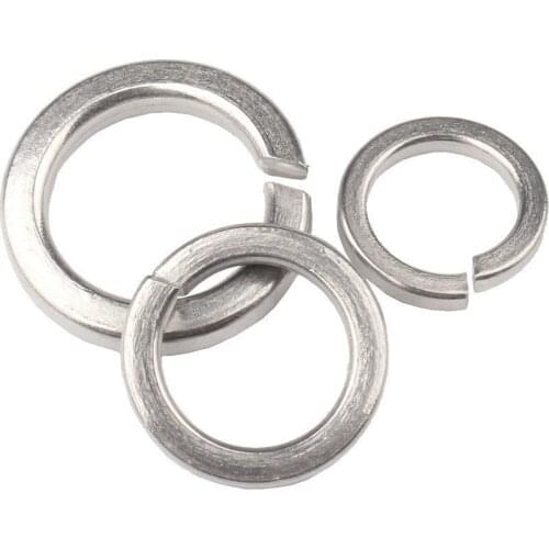 10/100pc 2# 4# 6# 8# 10# 12# 1/4 5/16 3/8 7/16 1/2 304 A2 Stainless Steel US UK Standard Spring Washer Split Lock Elastic Gasket