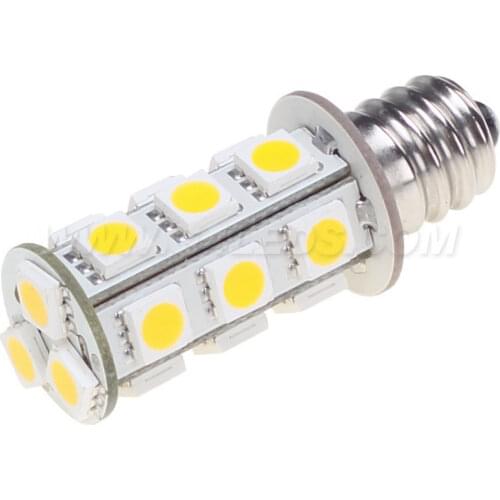 10pcs/lot 18pcs Of 5050SMD E12 LED Auto Bulb 24V 360LM White Color 3W To Repalce Halogen 30W