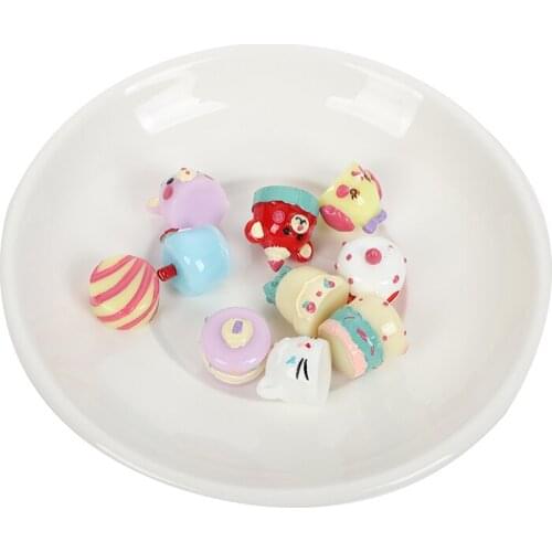 10Pcs Cartoon Animal Cake Candy Resin Kawaii Jewelry Accessories Scrapbooking Cabochon Flatback Decoration Craft Embellishment