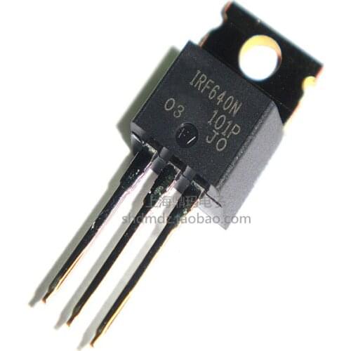 100% nuevo 10 pcs/lote MOSFET IRF640NPBF IRF640N 200V18A TO-220 Transistor original