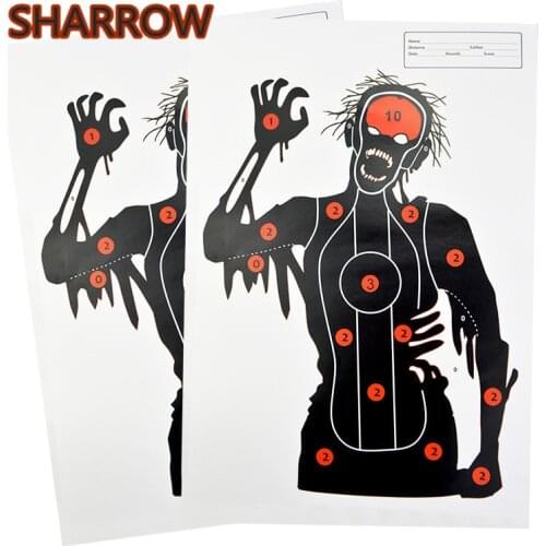 12/24Pcs 45*32cm Archery Target Paper Gun Pistol Game Practice Targeting Darts Outdoor Training Shooting Archery Accessories