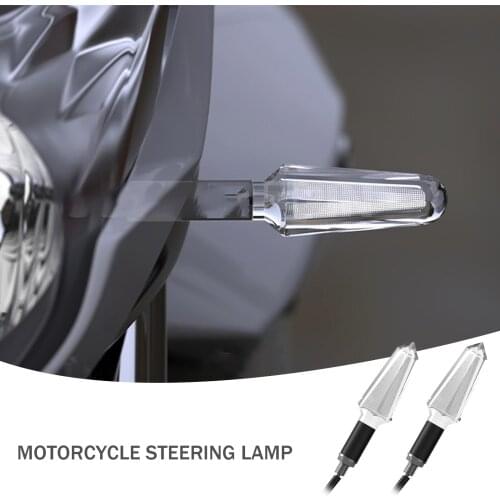2 Pcs Motorcycle Turn Signal Light Transparent Lamp Body Super Bright Motorcycle Light Bendable Turn Signal Indicators