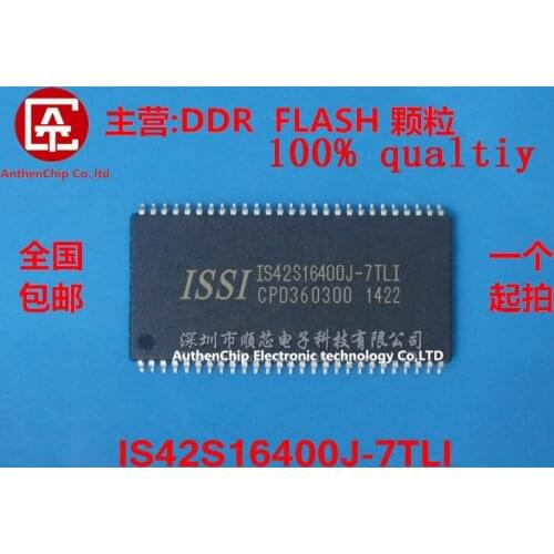 5pcs 100% new original IS42S16400J-7TLI 4Mx16-bit SDRAM chip