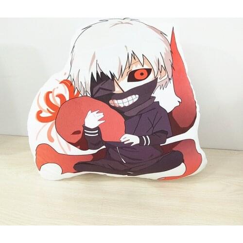 40cm Anime Tokyo Ghoul Plush Pillow Doll Tokyo Ghoul Kaneki Ken Figure Doll Cartoon Pillows Soft Stuffed Toys For Kids