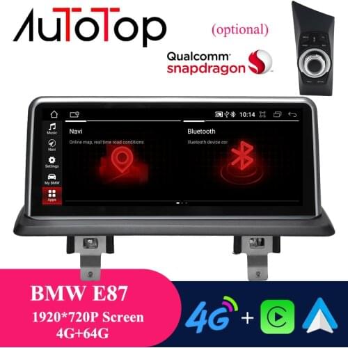 AUTOTOP BMW E87 Car Radio GPS 10.25" 2 Din Android 10.0 Car Autoradio For BMW 1 Series E81 E82 E87 E88 2005-2012 Carplay BT Wifi