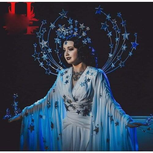 Super girl star concert costume Custom dress Halloween bar nightclub christmas stage dance wear