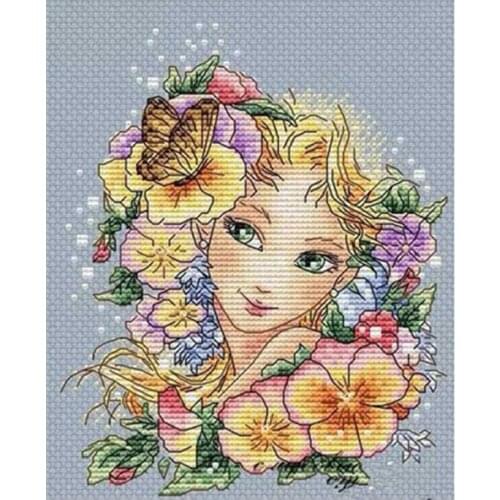 Summer girl patterns Counted Cross Stitch 11CT 14CT DIY Chinese Cross Stitch Kits Embroidery Needlework Sets
