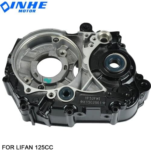 Motorcycle Left CrankCase cover with Bearing For lifan 125 LF 125cc Horizontal Kick Starter Dirt Pit Bikes Engines Parts