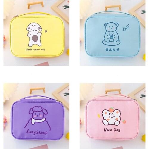 Cartoon Sanitary Pads Bag Napkin Pouch Cosmetic Brush Storage Bag Girls Tampon Holder Organizer Headphone Case Coin Purse