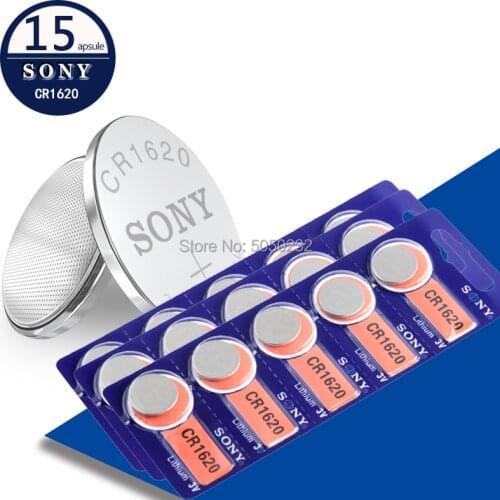 New 15PCS For Sony Lithium Battery CR1620 Button Coin Cell Batteries 3V CR 1620 ECR1620 DL1620 5009LC For Watch Toy Remote