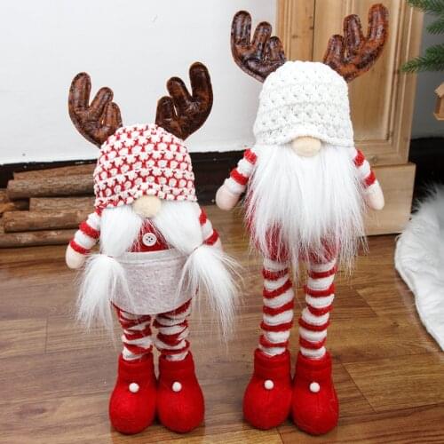 Gnome Christmas Faceless Doll Forest Santa Claus Beard Doll Cristmas Decorations Xmas Tree Pendant Standing Plush Doll 2022