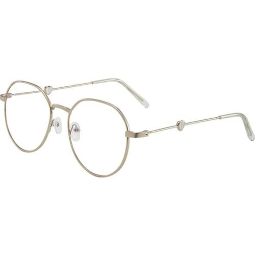 Myopia Glasses for Women Men Vintage Classic Metal Flat Mirror Optical Spectacles Round Frame Unisex Vision Care Eyeglasses