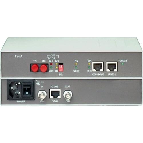 Single E1 fiber optic modem MST30A single mode dual core 20KM AC power supply