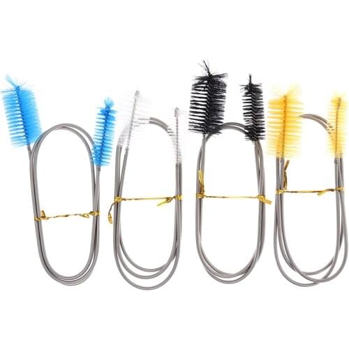 Stainless Steel Tube Cleaning Brush Single End Flexible Aquarium Fish Tank Filter Pump Hose Pipe Brushes Cleaner
