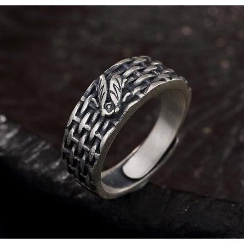 Original "Addiction" Ring Personality Design Small Dark Handmade Retro Old Punk marcasite Ring