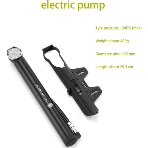 Portable Bike High Voltage Electric Pump Bike Pump Aluminium Alloy Inflator French American General Mouth Pump Bike Accessories