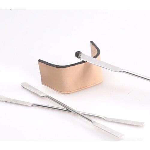 Stainless steel Leather Edge Oil Gluing Dye Pen DIY Dual Head Applicator Durable Glue Smear Sealing Oil Brush Leather Tool