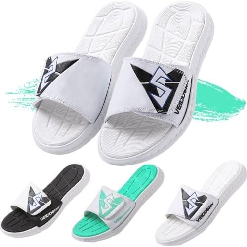 Adjustable Size Anti Slip Unisex Slippers Soft Thicker Home Bathroom Bath Velcro Outdoors Sandals Slippers Massage