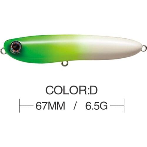 Topwater Pencil Lure 67mm 6.5g Bass Fishing Tackle Lure 2021 Saltwater Lures Rattle Walk The Dog Wobbler Surfcasting