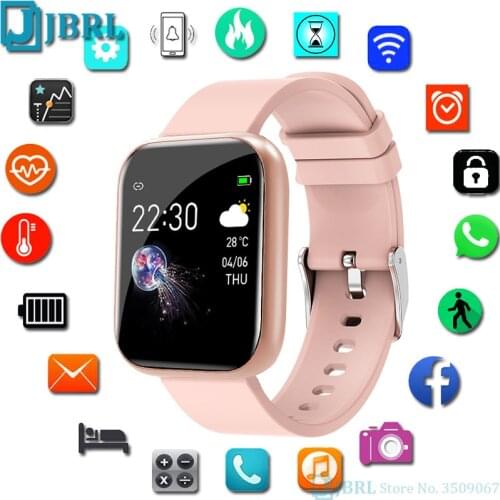 Full Touch Smart Watch Men Women Fitness Tracker Electronics Smartwatch For Android IOS Smart Clock Sqaure Smart-watch Hours