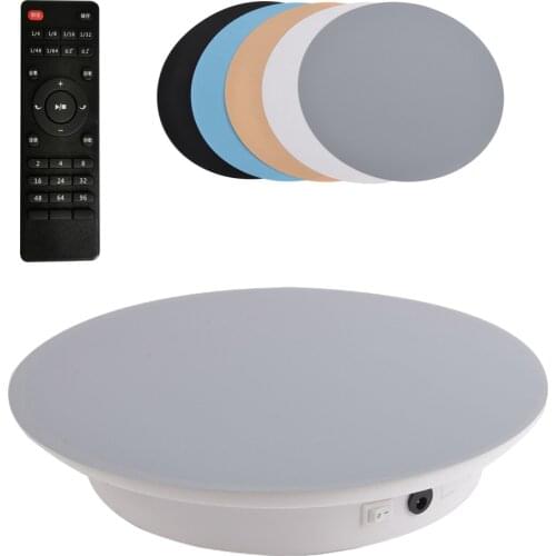 360 Degree Electric Rotating Photography Rotating Turntable Display Stand for Jewelry Product Display 3D Scan Pan with PVC