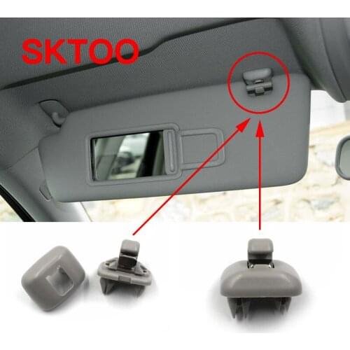 1Pc New Grey Car Interior Sun Visor Hook Clip Bracket For Audi A1 A3 A4 A5 Q3 Q5 Q7