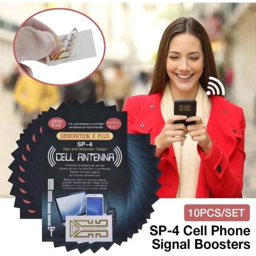 10PCS Cell Phone Signal Boosters Mobile Antenna Amplifier SP-4 Cell Phone Booster Stickers For Outdoor Trip