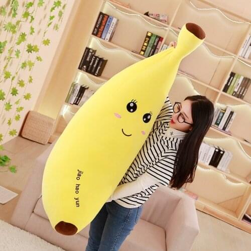 100 cm Soft Cartoon Banana Plush toy Super Soft Stuffed Fruit Banana Pillow Cushion Toys For Children