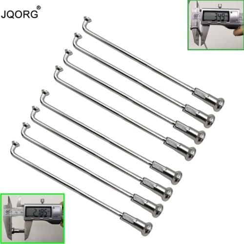 9 # 3.5 mm J-bend Motorcycle Spokes 304 Stainless Steel Material Lighting Sliver Color Equal Diameter Round Body Motocross Spoke
