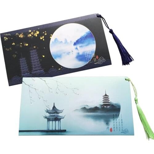 Antique Personality Aesthetic Card National Tide Pulling Greeting Card Invitation Card Chinese Style Holiday Card Gift Card