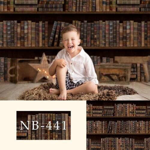Avezano Baby Shower Happy Birthday Party Photography Backdrops Bookshelf Books Decoration children Backgrounds For Photo Studio
