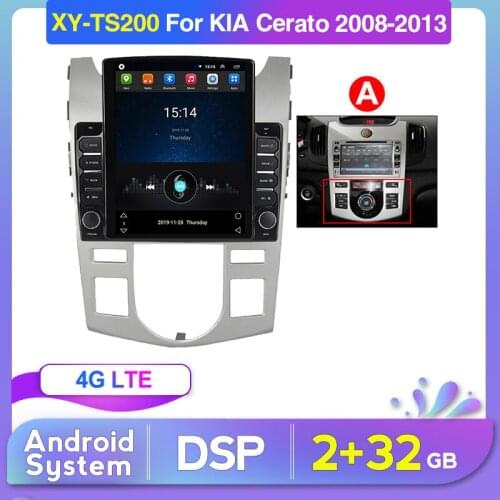 Car Radio for KIA Forte Cerato 2 TD 2008 2009 2010 2011 2012 2013 Android System Multimedia Player WIFI 4G LTE GPS DVR Camera