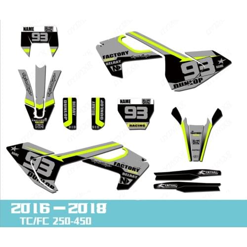 Free Custom numbers names Graphics Backgrounds Decals stickers For Husqvarna TE FE 150-450 2017-2019 TC FC TX FX 2016 2017 2018