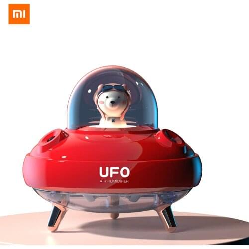 Dual Nozzles Wireless UFO Humidifier Desktop Air Humidifier Cute Planet Bear LED Light Ultrasonic Aroma Essential Oil Diffuser