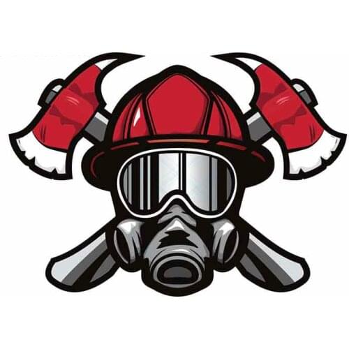 Dawasaru For Rescue Fireman Department Suitable Car Stickers Personalized Waterproof Decals Motorcycle Auto PVC,13cm*9cm