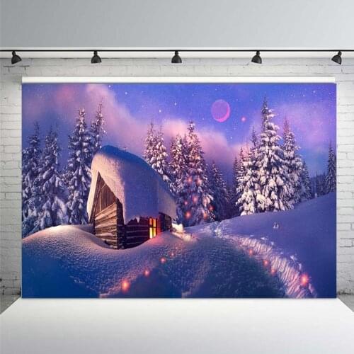 MEHOFOTO Photography Backdrops Christmas Backdrop Decoration Birthday Party Fotografia Photo Backgrounds Winter Tress Snowflake