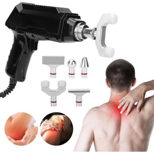 Electric Spine Massager Gun Heat-Resisting Spine Chiropractic Adjusting Corrector Instrument Therapy Spine Activator With 6Heads