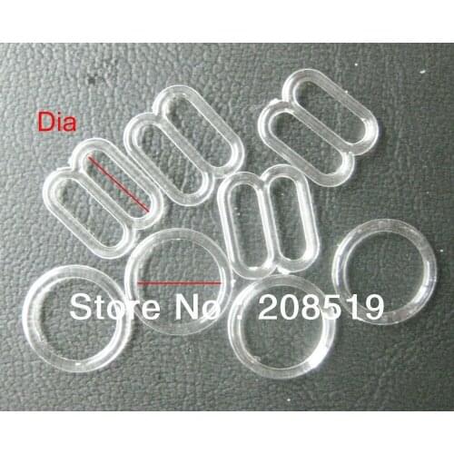 NB0086 clear/white/black color Mini Buttons Adjustable Rings and Slider Buckles fit 6MM tape 400pcs baby clothes accessories